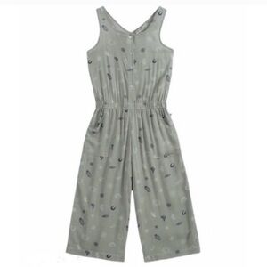 LUCKY BRAND Kids Jumpsuit Sea Spray Cactus Gavi Succulent Sleeveless Size Medium